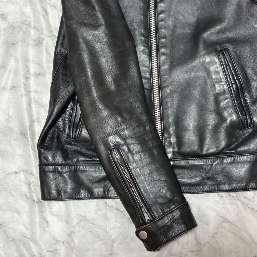 80s–90s Archive 牛革 レザージャケット ライダース ダブルジップ