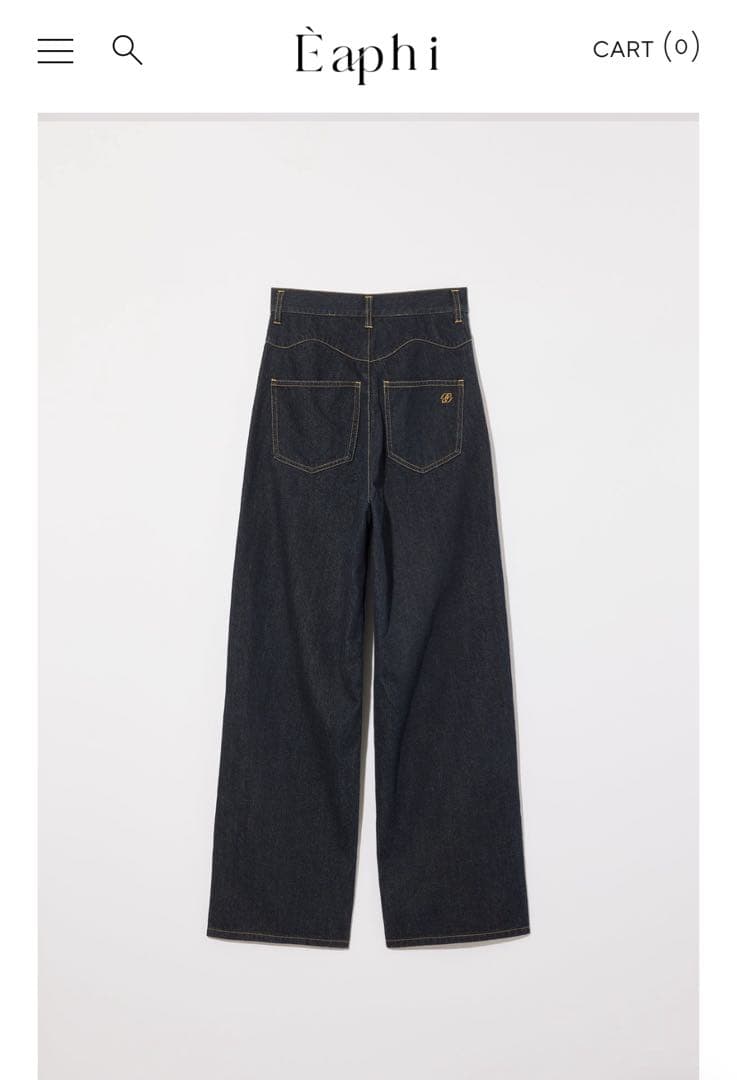 【Eaphi】RUFFLE DETAIL DENIM PANTS