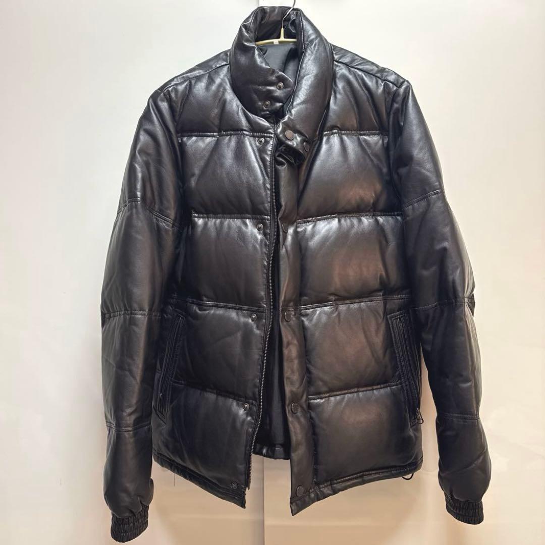 ブラックレーベル　羊革　ダウンジャケット　メンズL ブラック