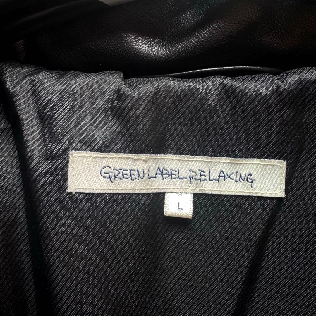 ブラックレーベル　羊革　ダウンジャケット　メンズL ブラック