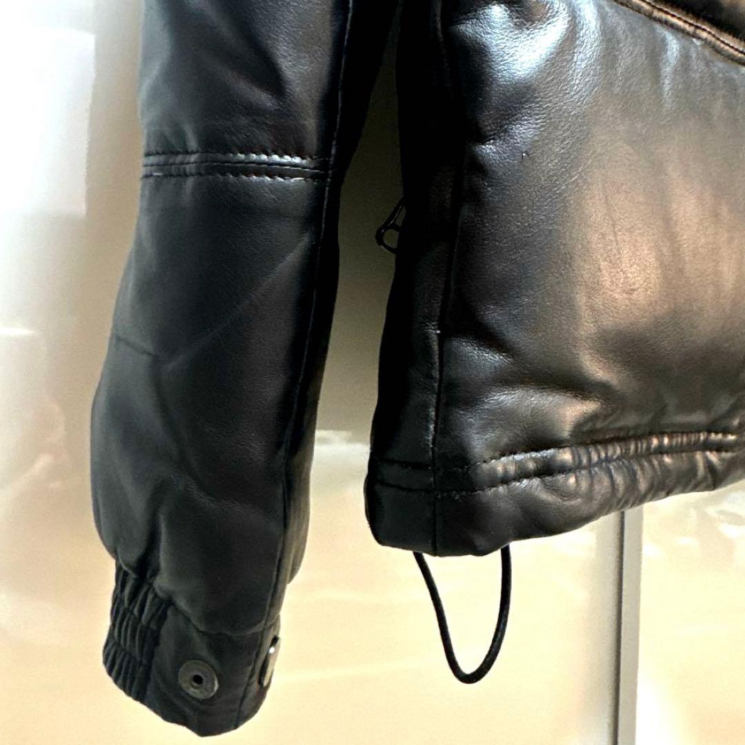 ブラックレーベル　羊革　ダウンジャケット　メンズL ブラック