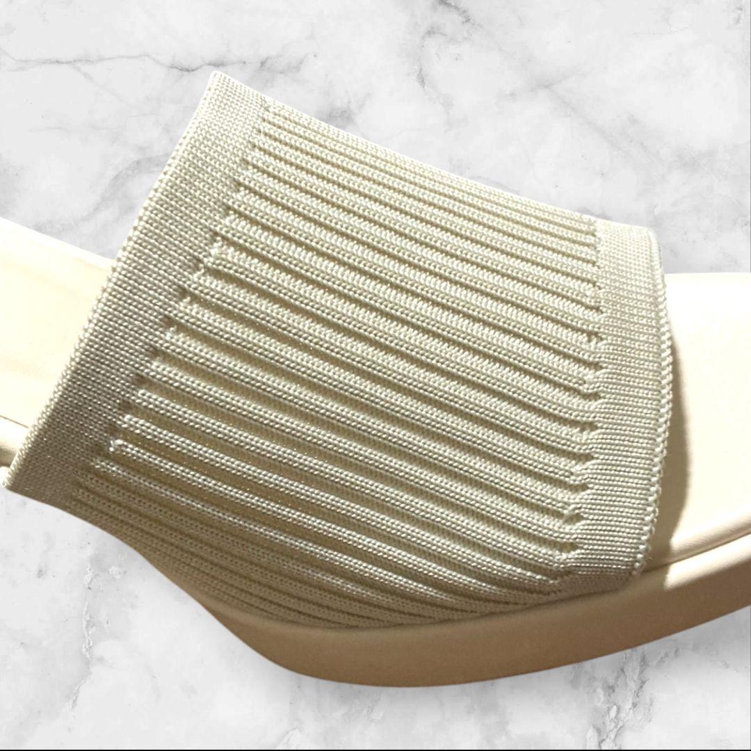 【ラスト1点早い者勝ち】EVOL クリアヒールミュール - ベージュ　Lサイズ