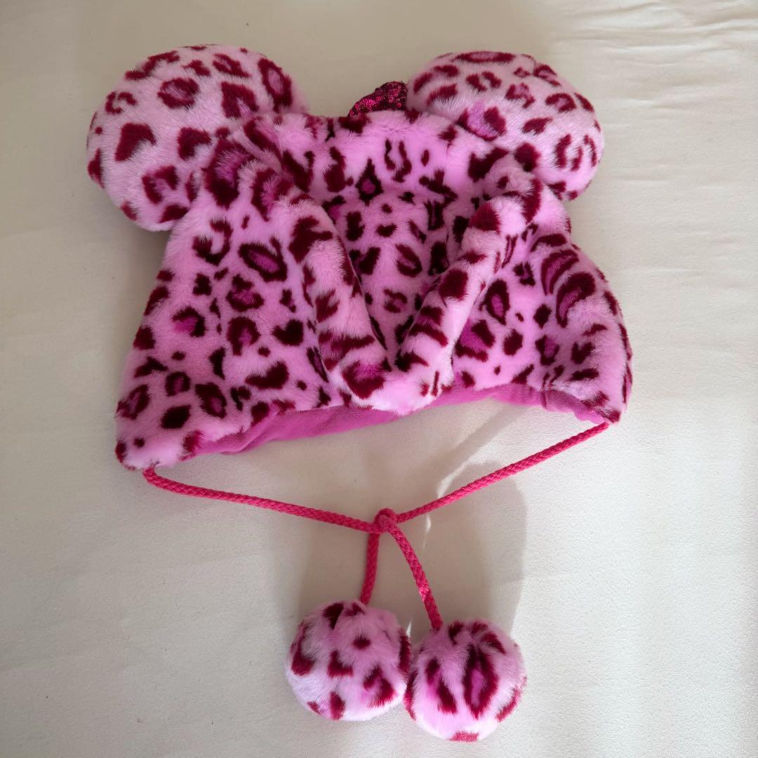 ミニー ファンキャップ ヒョウ柄 ピンク