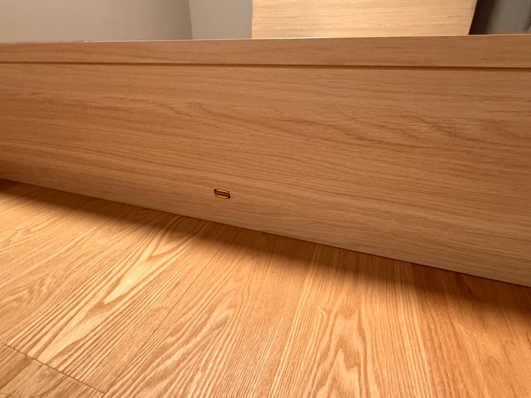 シモンズ ダブルベッド LED付き 引き出し収納 ステーションタイプ ナチュラル