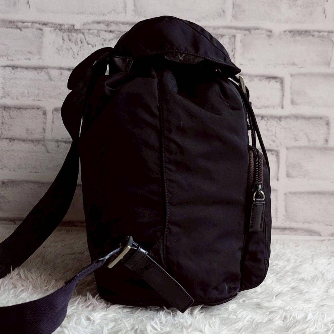 プラダ リュックサック 三角ロゴ バックパック ブラック レディース