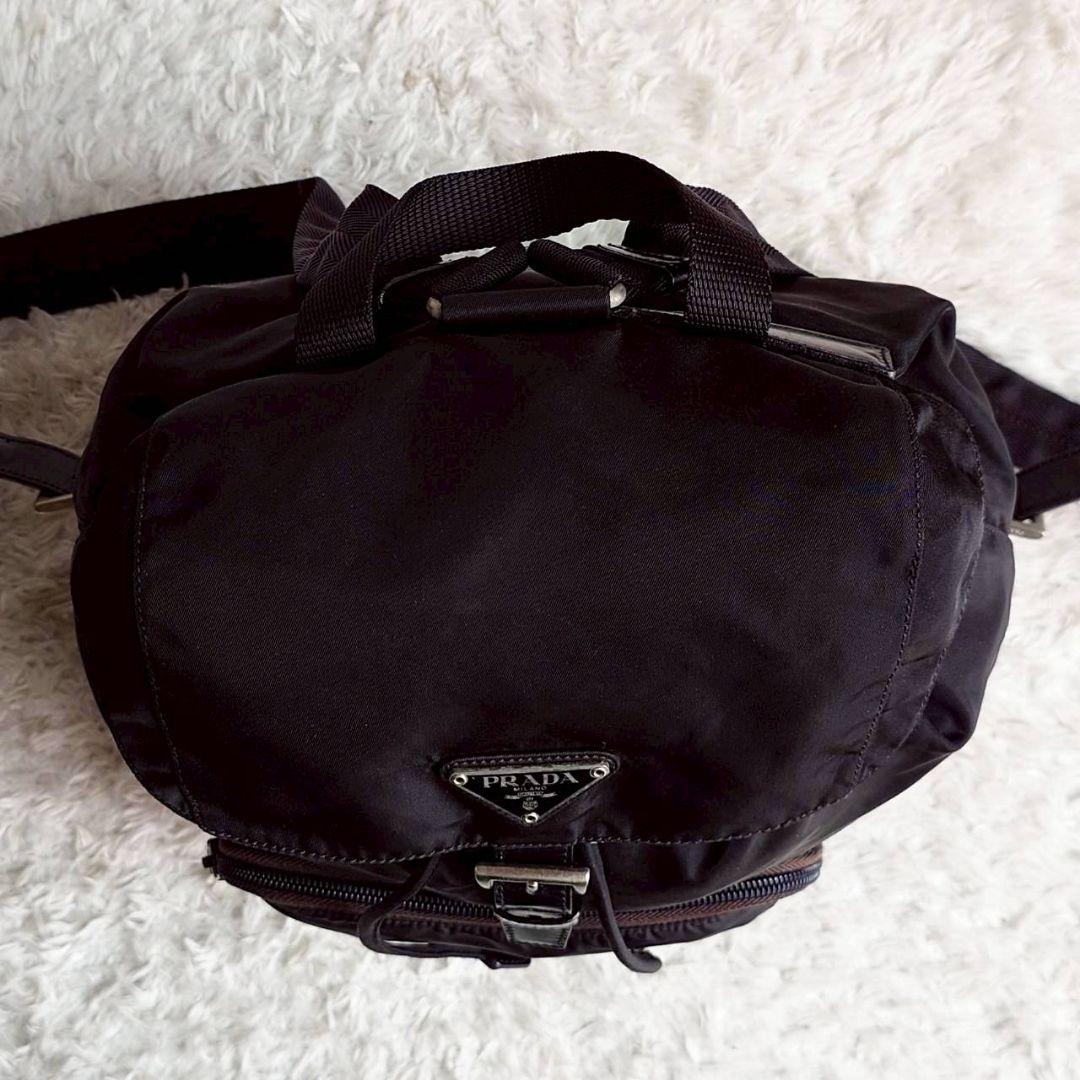 プラダ リュックサック 三角ロゴ バックパック ブラック レディース