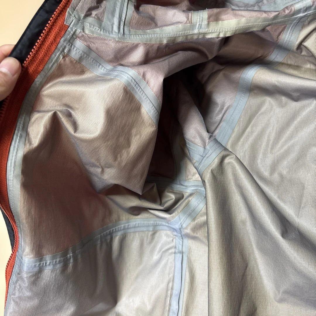 montbell tech shell jacket レッドL 短丈ドローコード