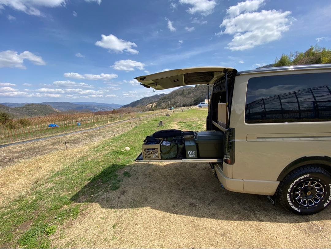 ハイエース スライドフロア 150cm 棚板、フェルト付フルキット送料込