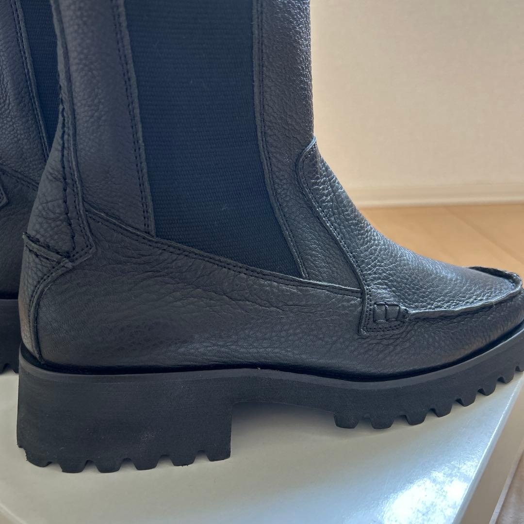 未使用　SAYA ショートブーツ　black 23.5 サイドゴア