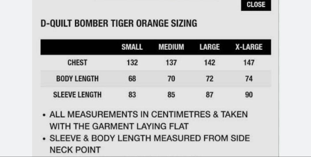 タ*コ様 palace D-QUILT BOMBER TIGER ORANGE