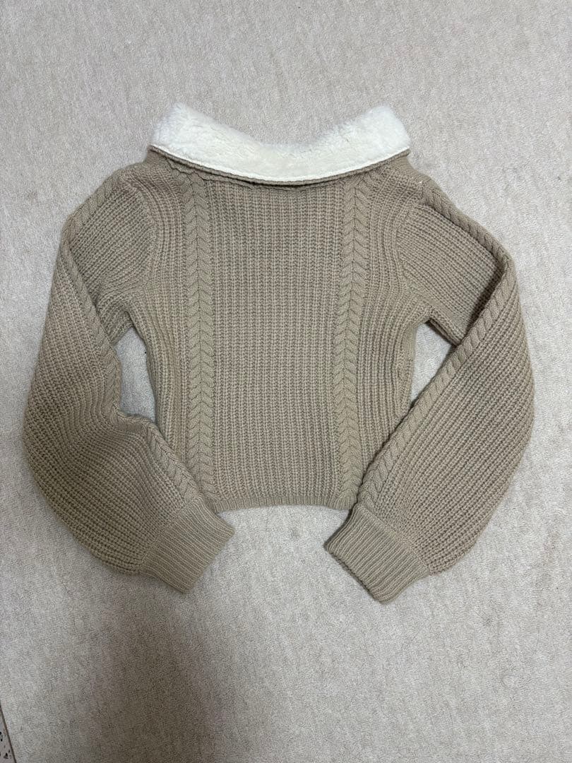 Mary logo zip tops andmary(ベージュ)