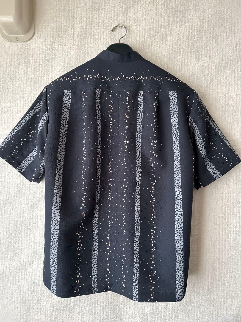 手作りのポリエステル反物メンズかりゆしウェアLLサイズ　マオカラー