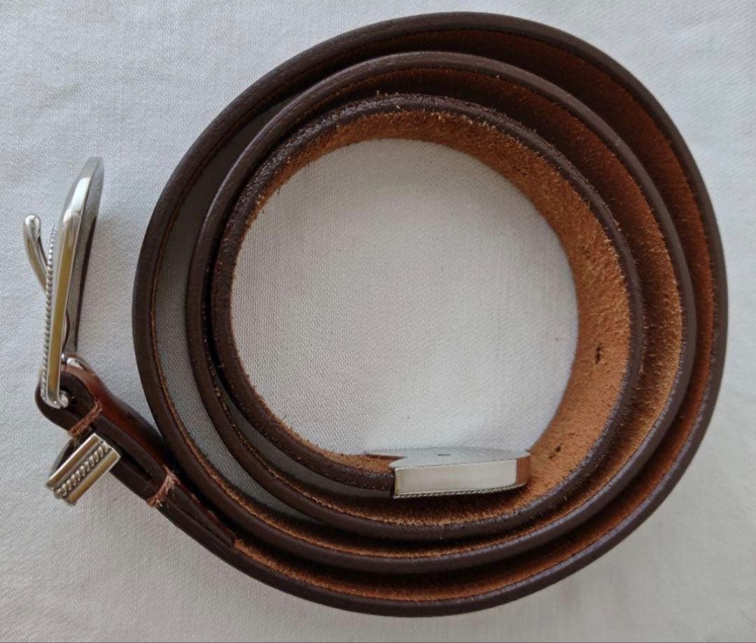 美品　マインデニム　ウェスタンベルト　ブラウン　MINEDENIM