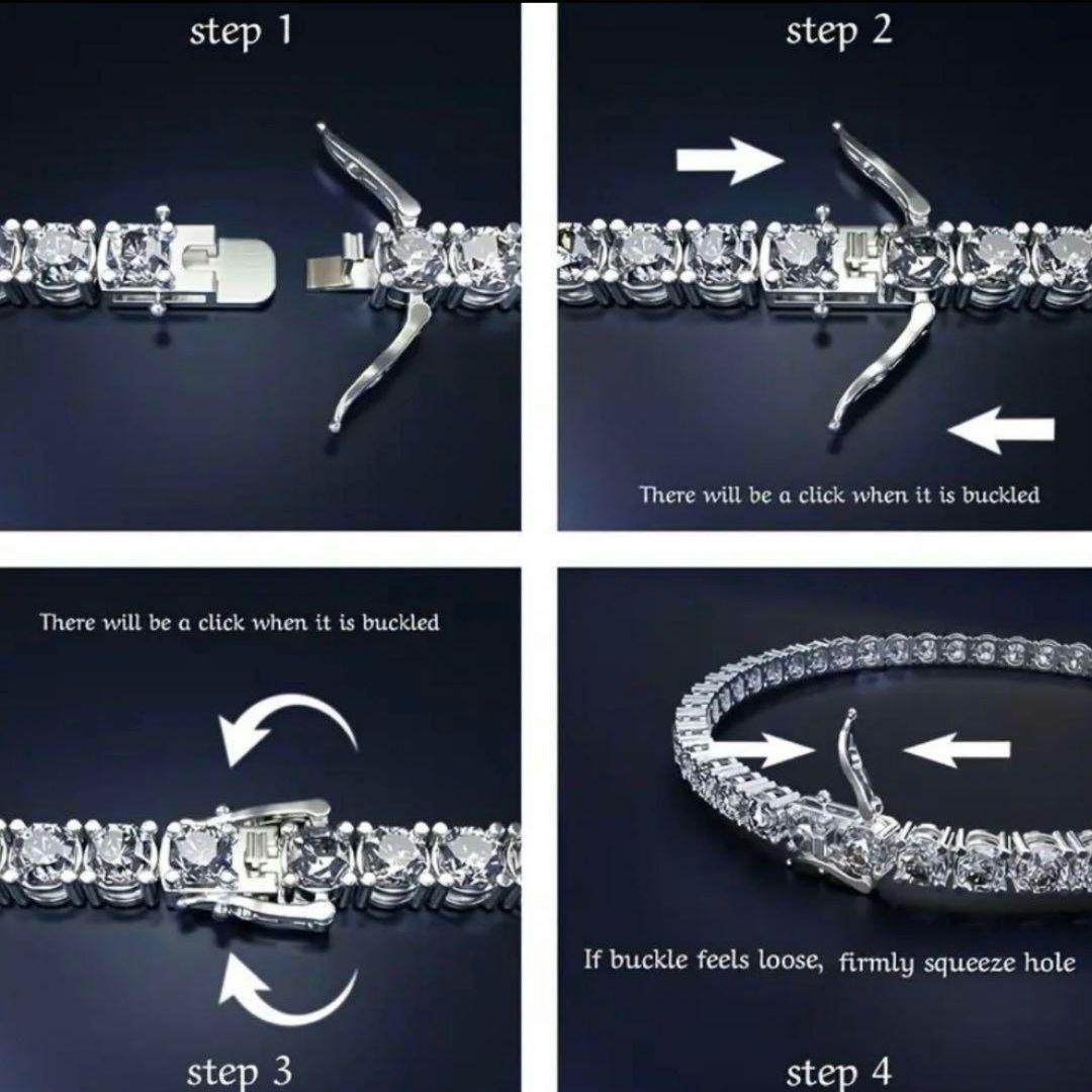 【13ctの圧倒的存在感】モアサナイト テニスブレスレット｜GRA正規鑑定書付