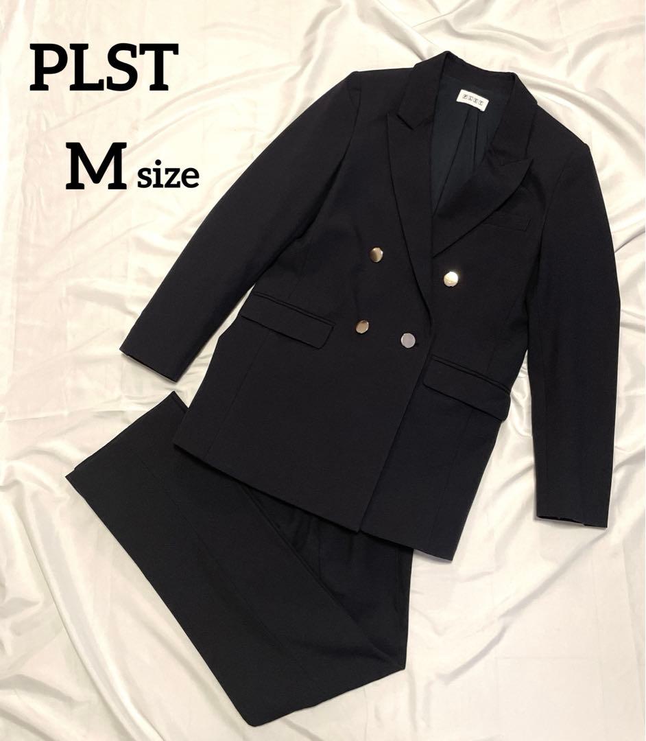 【美品】PLST ネイビー ダブルボタン テーラードジャケット　セットアップ