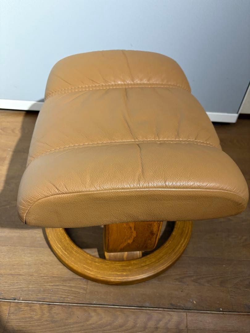 本革　EKORNES エコーネス ストレスレスチェア オットマン付