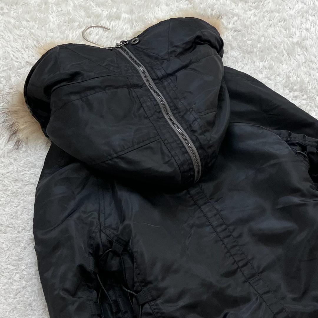 Y2K✨アヴィレックス N-2B ミリタリージャケット 短丈 ボア ファー 黒