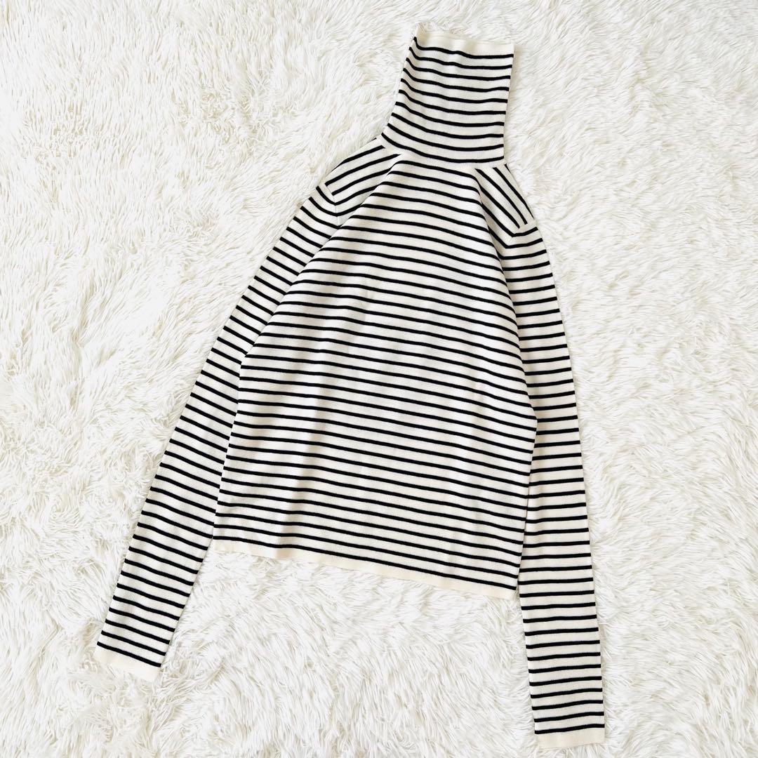 アパルトモン ドゥーズィエムクラス 22AW ボーダータートルネックニット