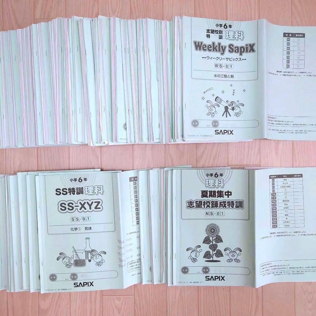 2024年受験　SAPIX サピックス 6年生 テキスト 理科 1年分他