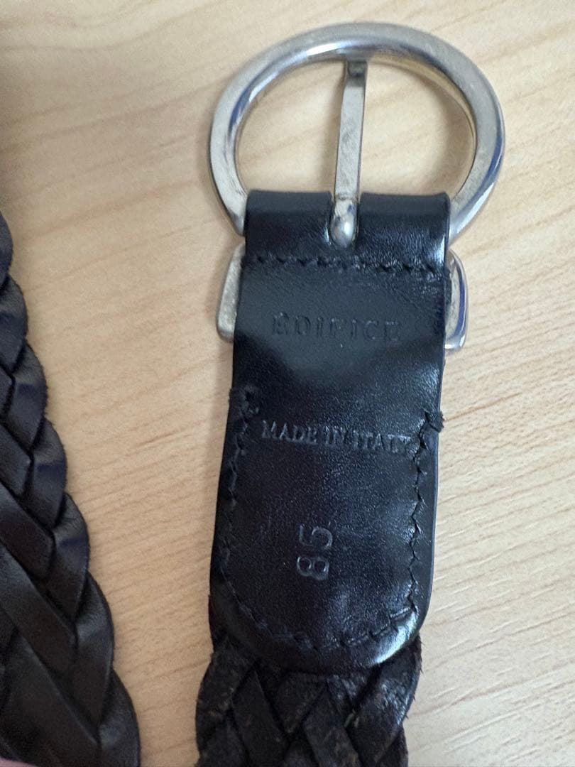 Anderson's ダブルリングバックルメッシュレザーベルトEDIFCE別注