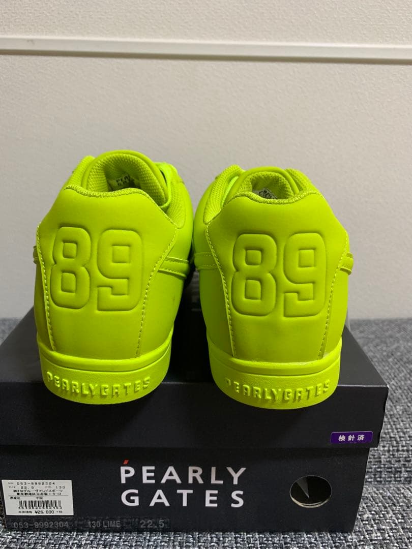 新品未使用22.5cm PEARLY GATES ゴルフシューズ イエロー