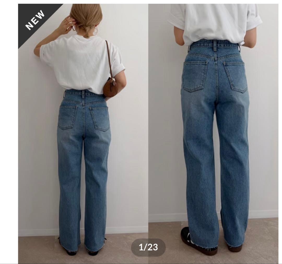 AMIE original ハイウエストストレートデニム Sサイズ