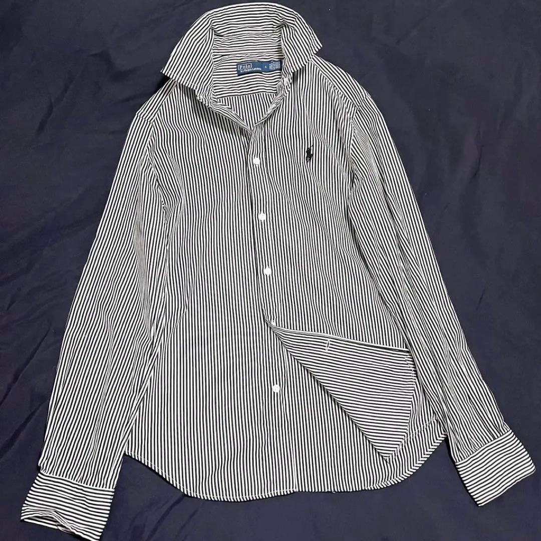 未使用級　ポロラルフローレン　最現行　長袖シャツ　ストライプ　ポニー　6 XL