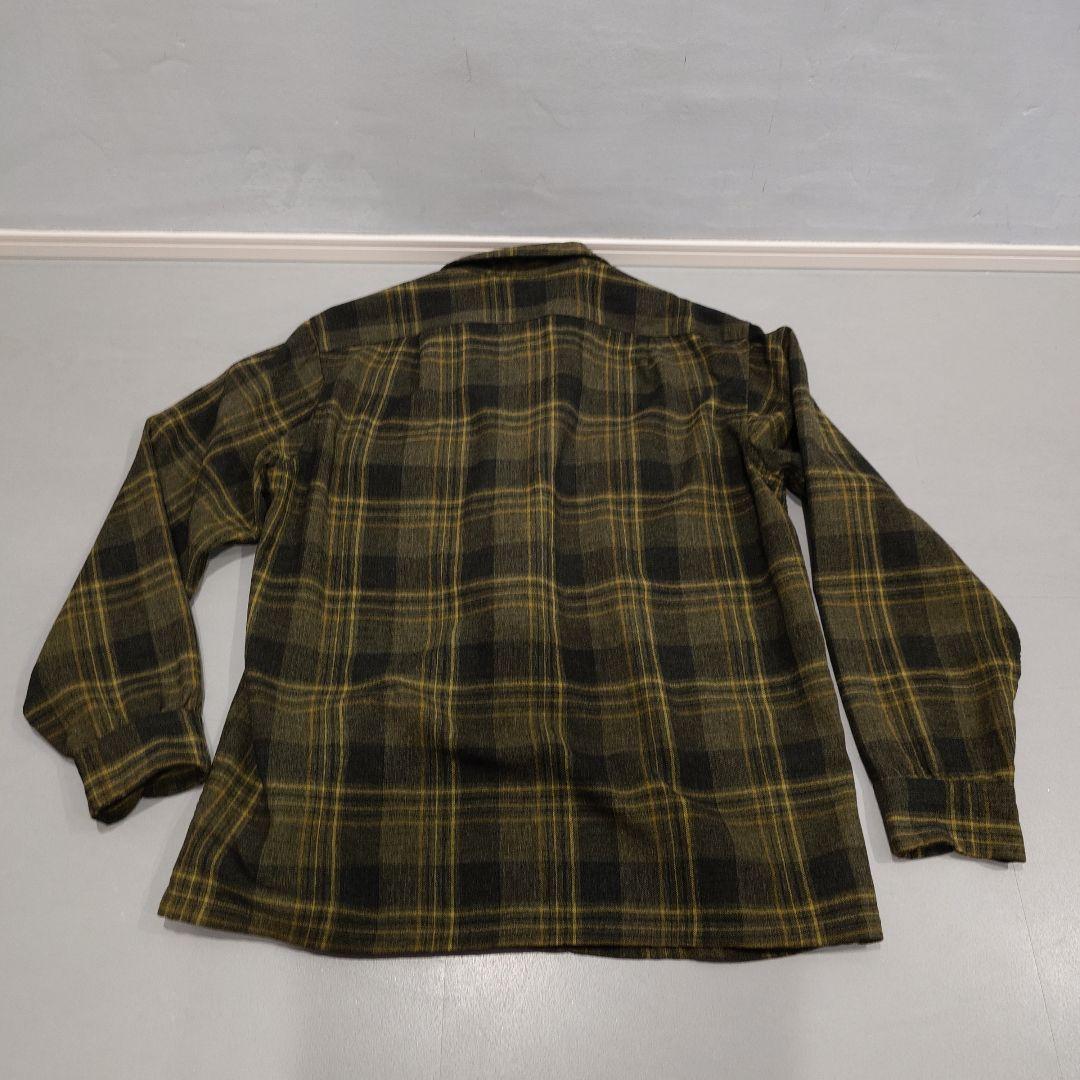 Pendleton ウール長袖シャツ オリーブグリーン・ブラックチェック