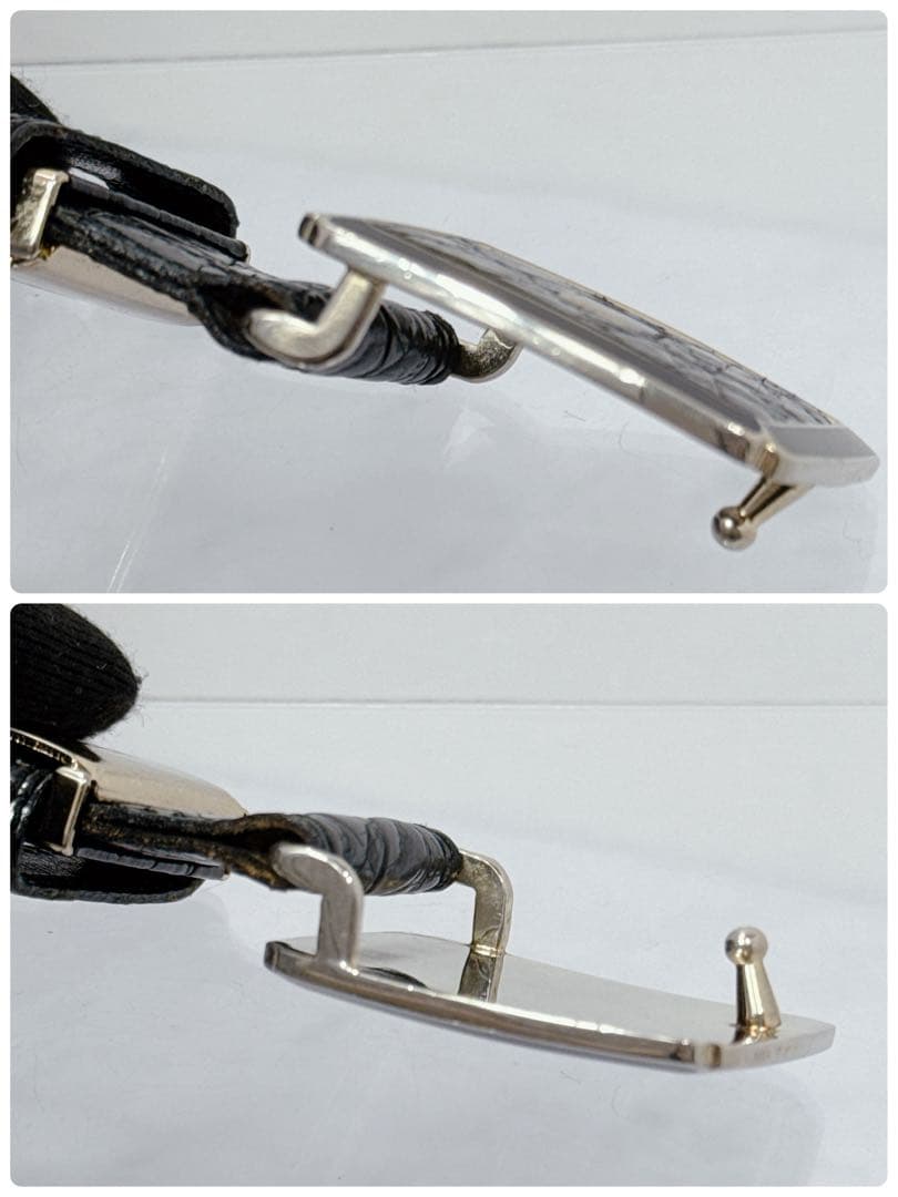 YVES SAINT LAURENT　サンローラン ベルト クロコ 革張り 美品