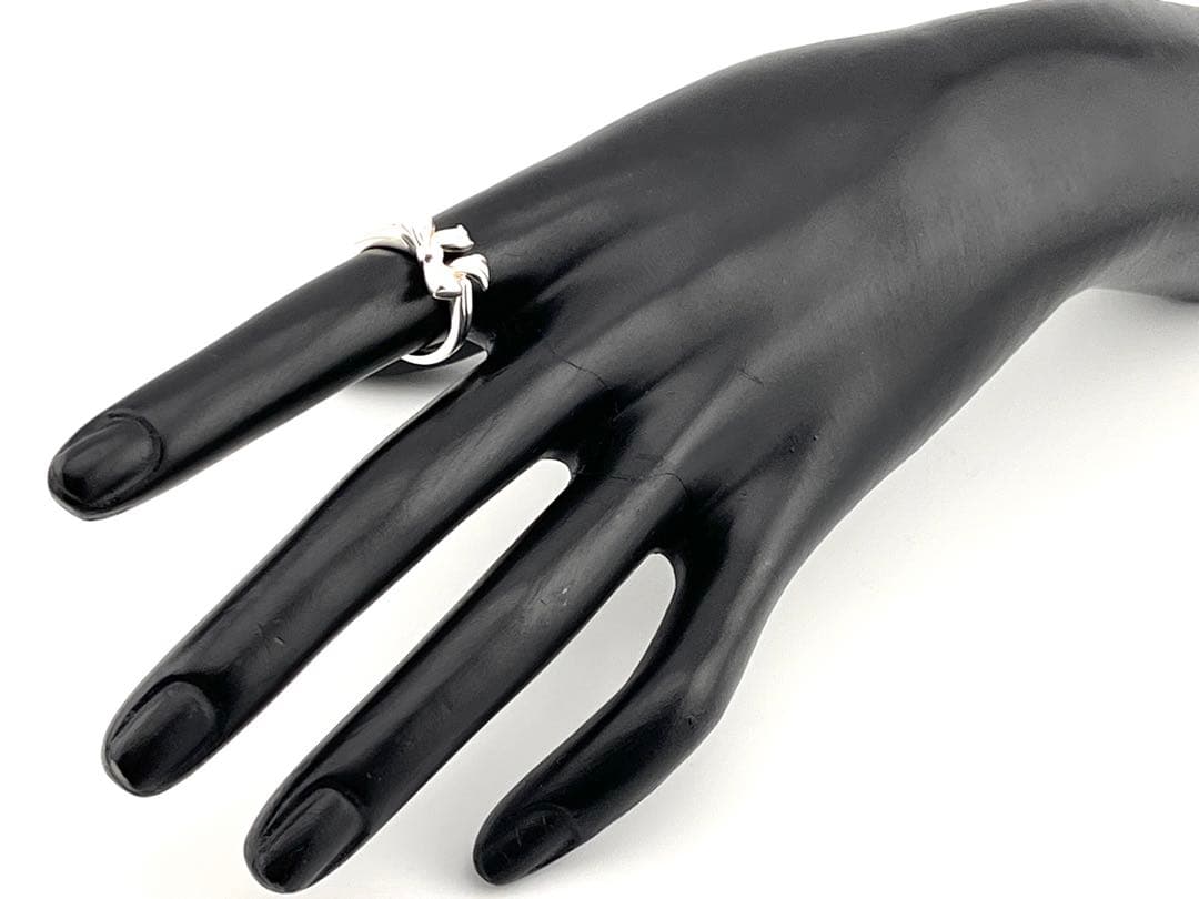 c924 オールド　ティファニー　1990 リボン　リング　925 約8.5号