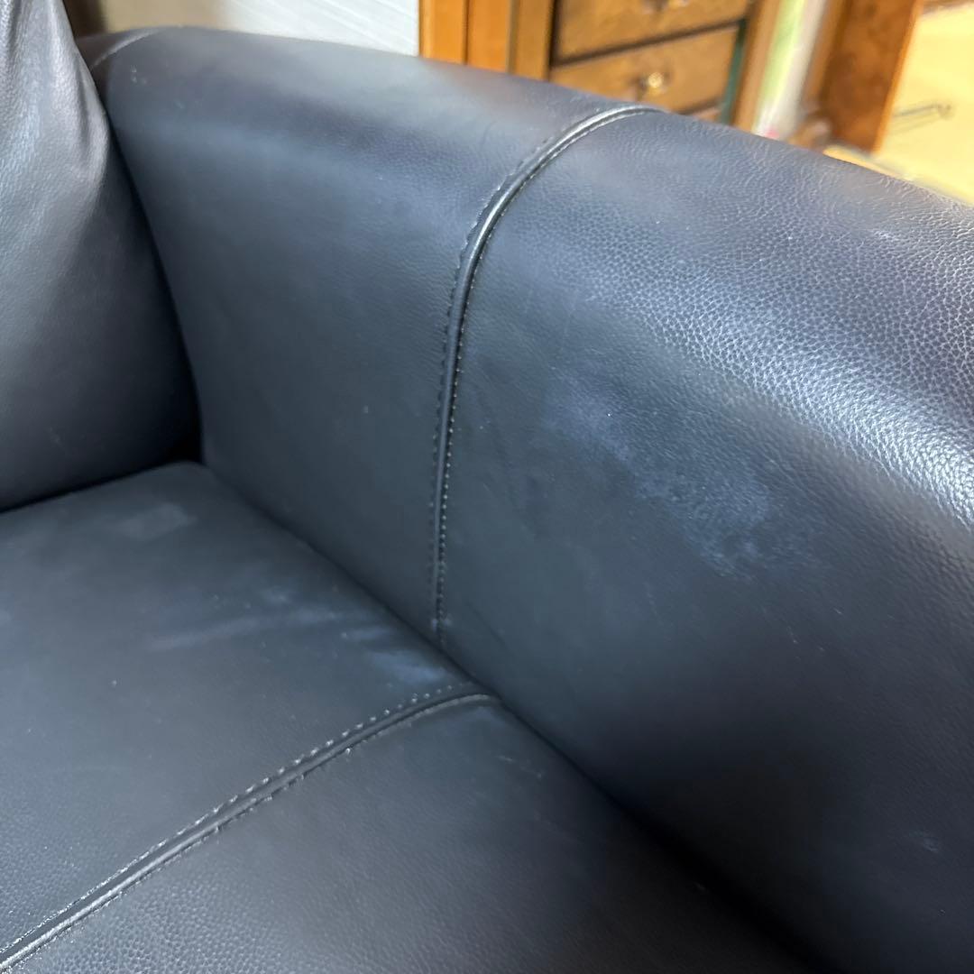 ニトリ 1人用電動リクライニングソファ・コンフェ革BK（黒）