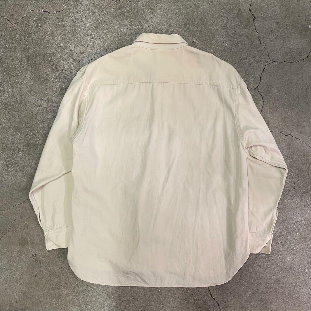 トップス AURALEE WOOL MAX GABAGINE SHIRT IVORY