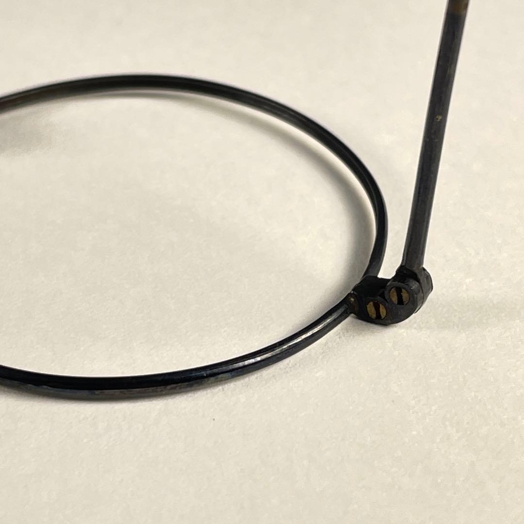 1920s K20刻印 10g 丸メガネ 一山 ビンテージフレーム 巻つる