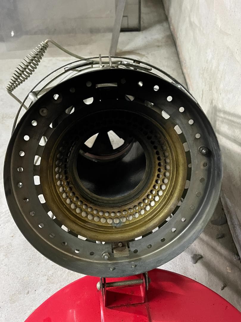 HITACHI製 ブルーフレーム ストーブ｜レトロ赤｜芯燃焼確認済み｜現役可動品