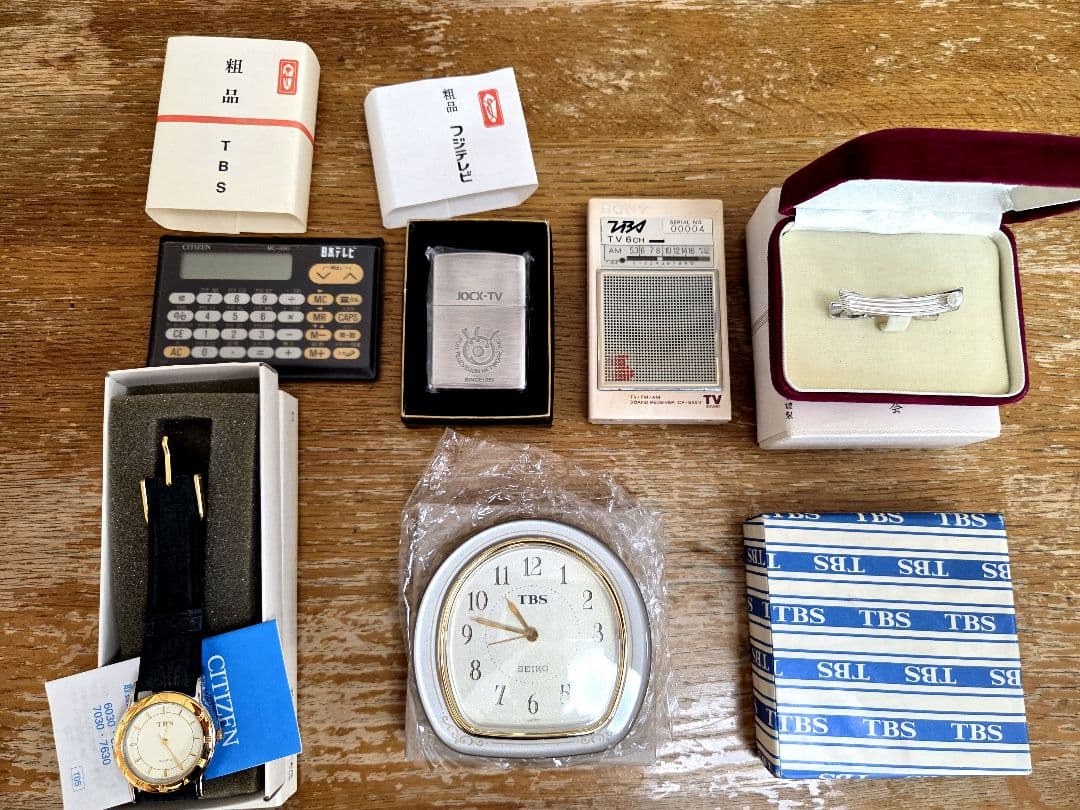 記念品 TBS JOCX-TV NHK 時計 ラジオ ZIPPO 真珠 シルバー
