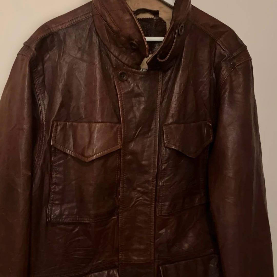 [良風合い]Vintgage M-65 レザージャケット　90s