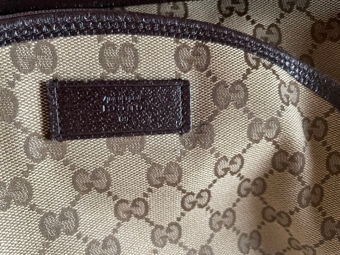 ラ*ア様 値下げ！極稀少！GUCCI ベージュ GGパターン マザーズバッグ