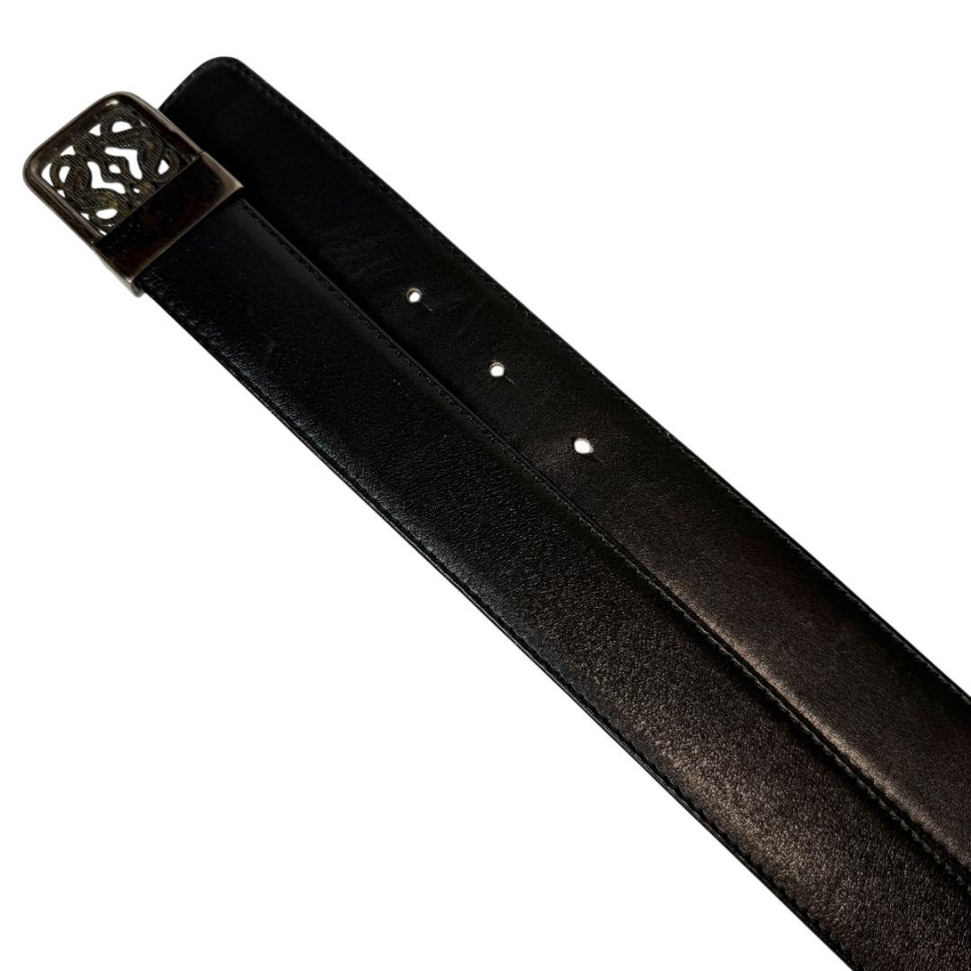 良品 LOEWE 3271 ベルト レザー ブラック アナグラム 本革 ロエベ