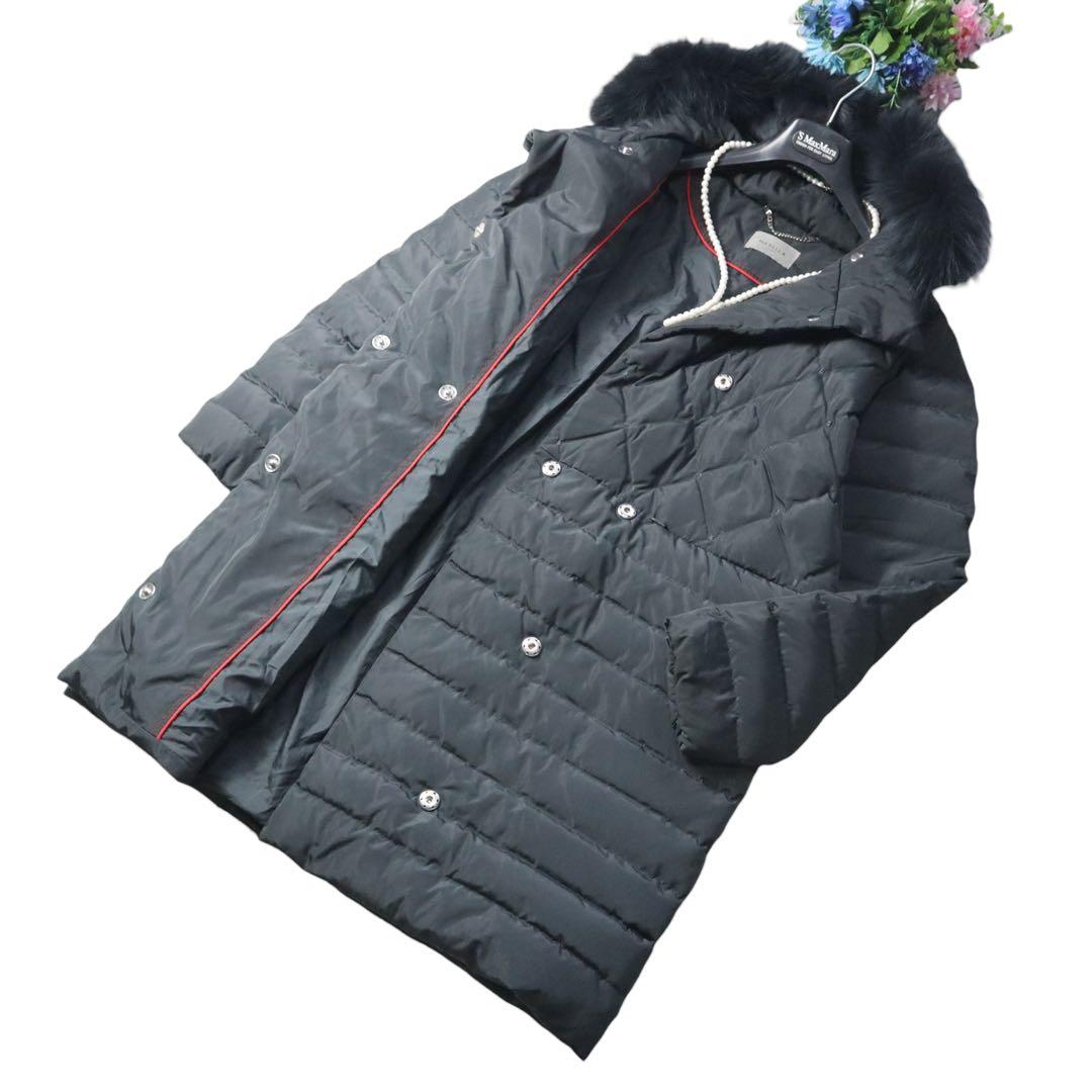 MaxMara マレーラ　軽やか軽量♪キルティングフォックスファー　ダウンコート