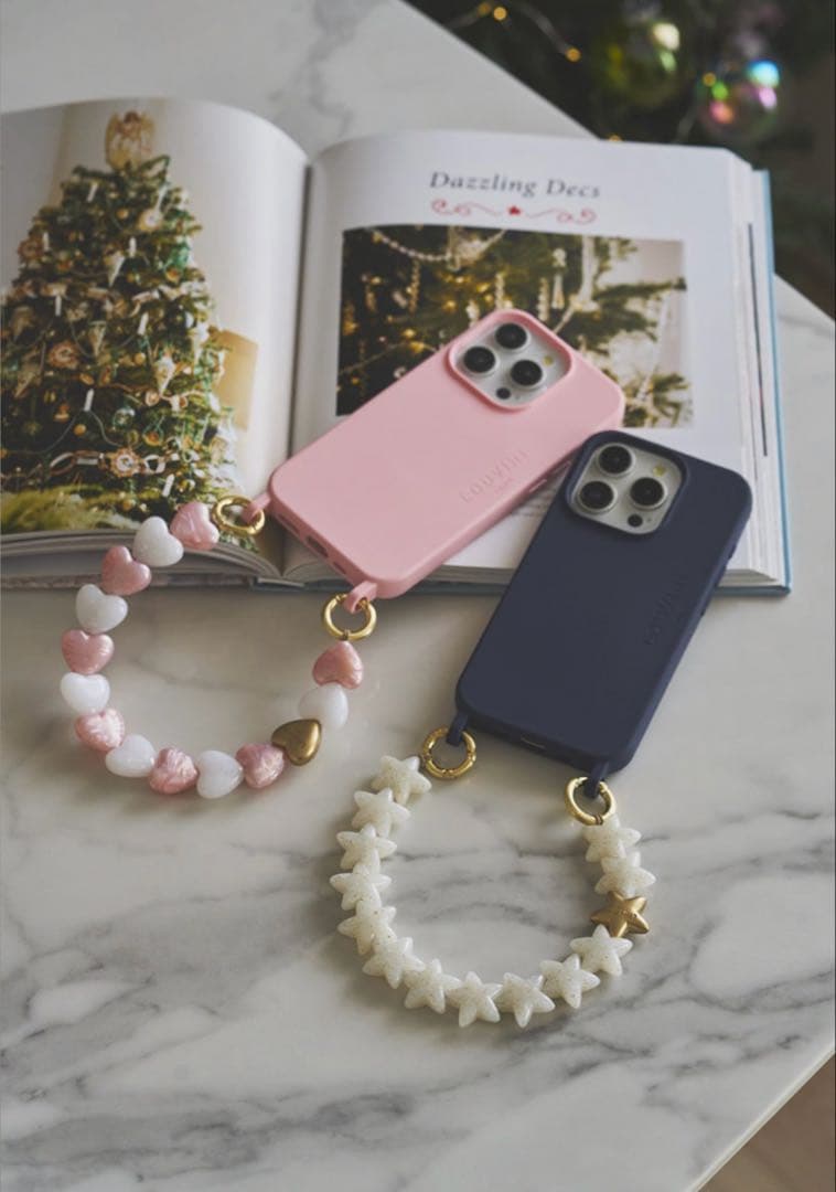 LOUVINI PETIT ETOILE whiteハンドストラップ