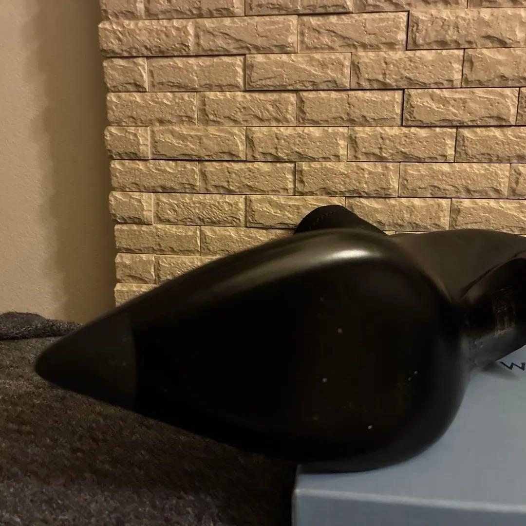 ファビオルスコーニ　レザー ポインテッドトゥブーツ 37 試着のみ