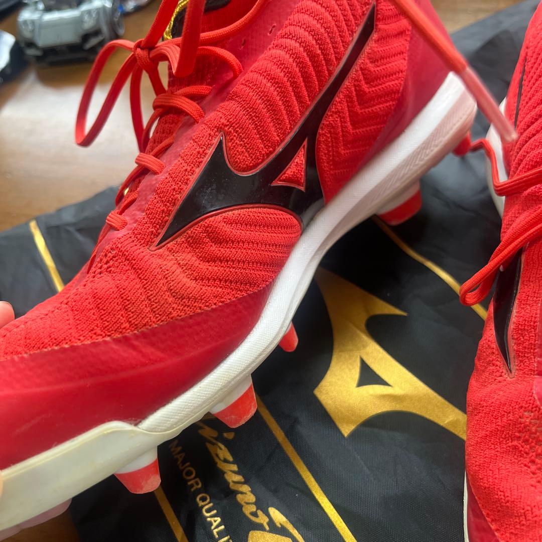 限定品MizunoPro レッド スパイク 収納袋付き
