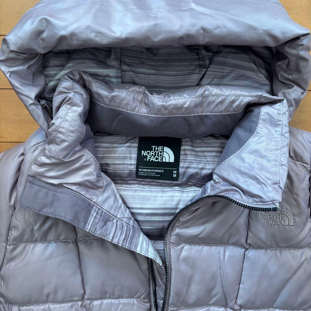 美品！ザノースフェイス フード付きダウンジャケット グレー