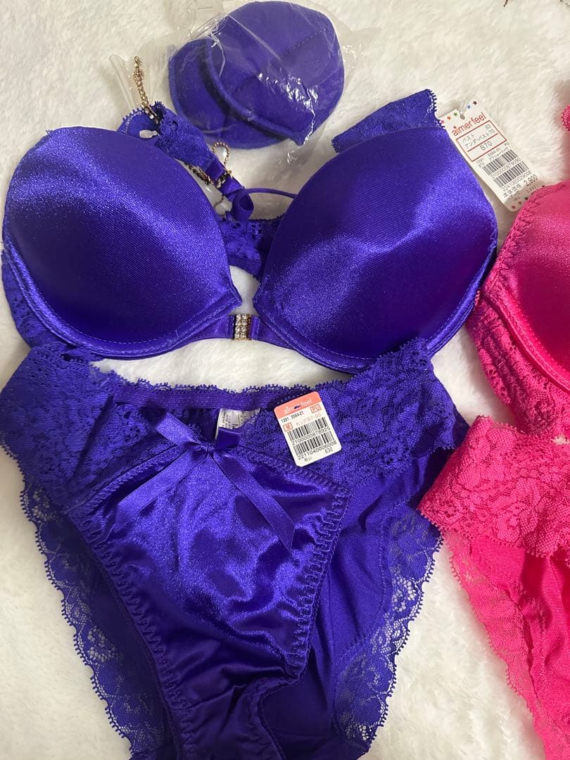 廃盤レアエメフィール サテン ブラジャーショーツセット B70/M まとめ売り