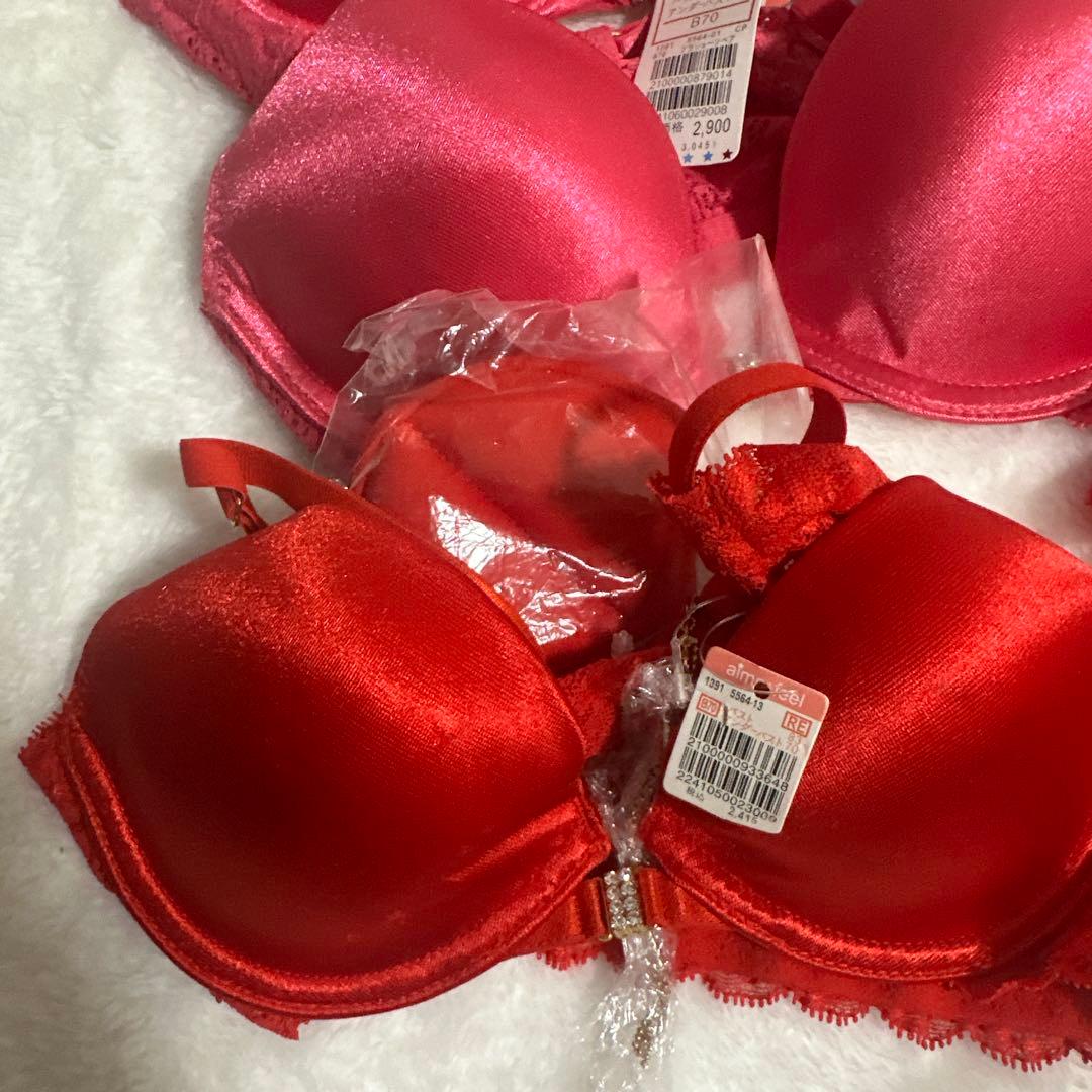 廃盤レアエメフィール サテン ブラジャーショーツセット B70/M まとめ売り