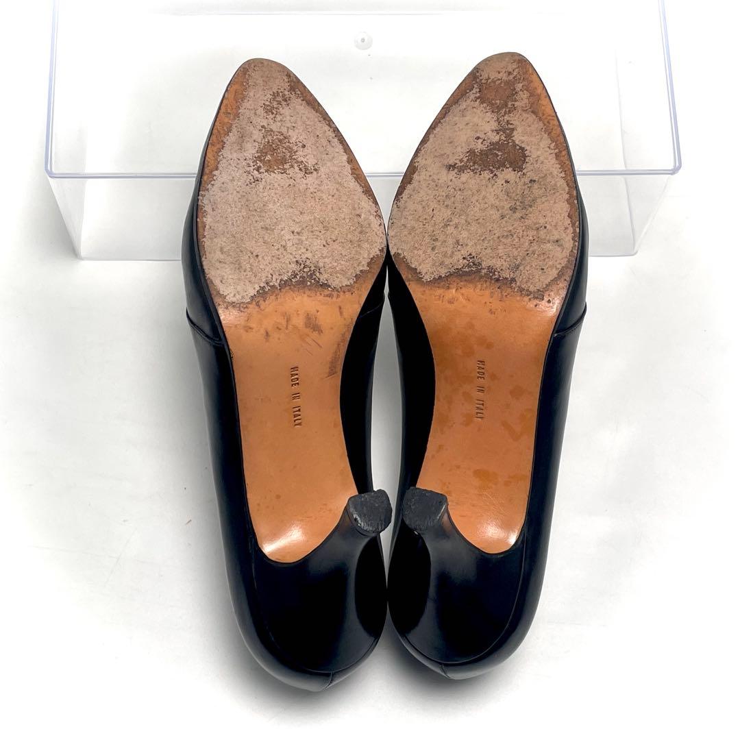 Ferragamo ヴァラリボン カーフレザー ポインテッドトゥ パンプス