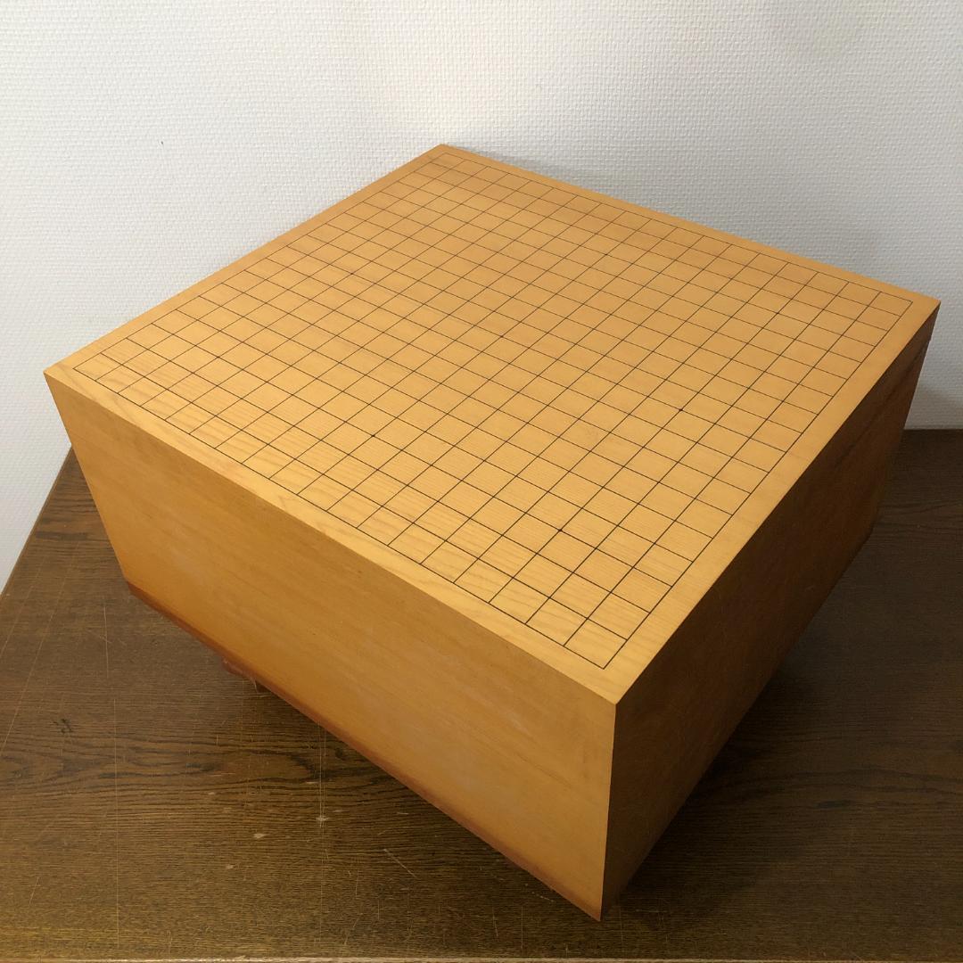台桧・台湾檜　囲碁盤　脚・へそ付き　木製カバー付き　山本大元　＃765