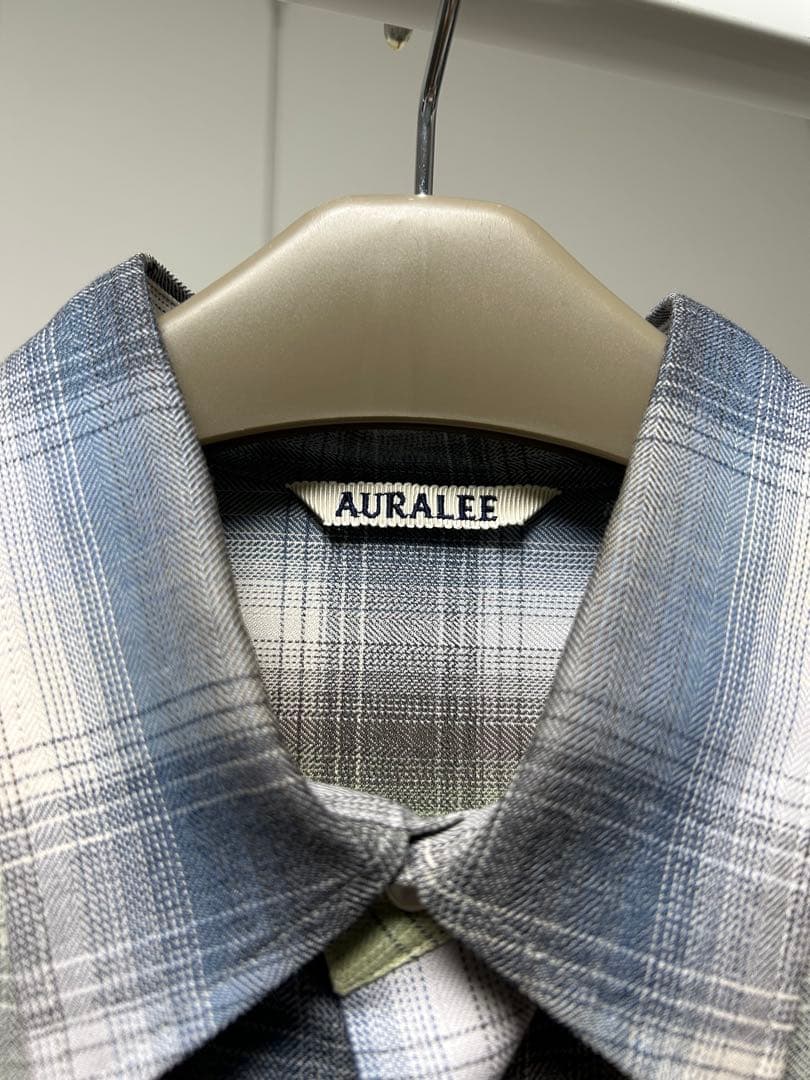 トップス AURALEE SUPER LIGHT WOOL CHECK SHIRT 4