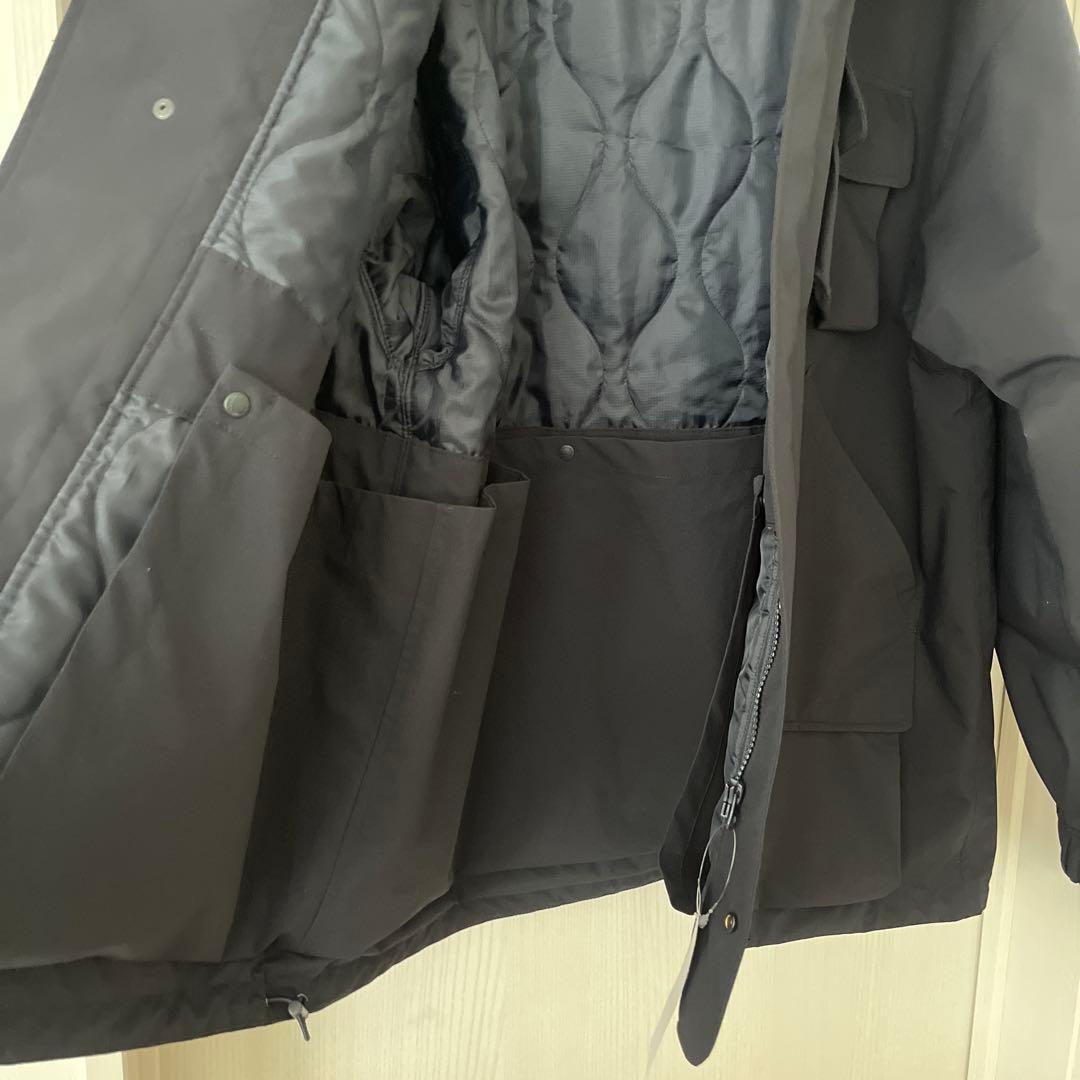 新品L ネイビーGU ENGINEEREDGARMENTS パテッドシェルパーカ