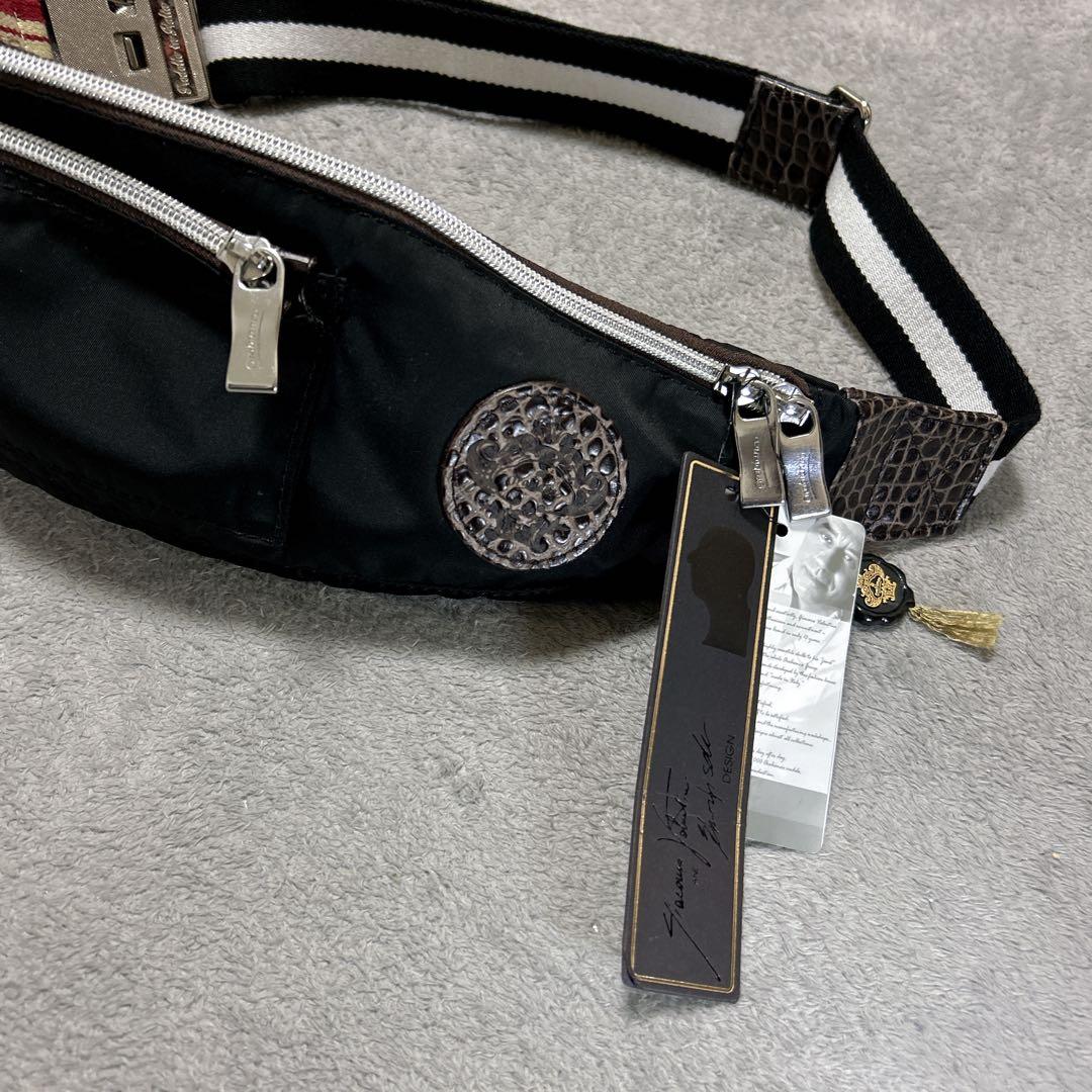 オロビアンコOrobiancoナイロン ボディバッグ 黒ブラックウエストポーチ